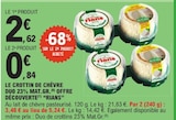 Le crottin de chèvre duo 23% mat.Gr. offre decouverte - RIANS - E.Leclerc Le crottin de chèvre duo 23% mat.Gr. offre decouverte - RIANS à 0,84 € dans le catalogue E.Leclerc