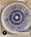 Assiette plate "azur" en promo chez Super U Le Mans à 2,29 €