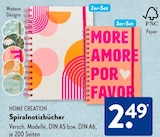 Spiralnotizbücher Angebote von HOME CREATION bei ALDI SÜD Schweinfurt für 2,49 €