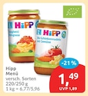 Menü von Hipp im aktuellen budni Prospekt