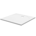 Receveur de douche extra-plat résine carré 80x80cm blanc  "CALICIA" en promo chez Brico Dépôt Colmar à 129,00 €