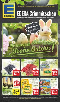 Aktueller EDEKA Prospekt "Wir lieben Lebensmittel!" Seite 1 von 24 Seiten für Crimmitschau