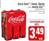 Coca-Cola oder Fanta oder Sprite oder mezzo mix von  im aktuellen EDEKA Prospekt für 3,49 €