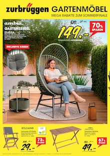 Fernsehsessel im aktuellen ZurbrĂĽggen Prospekt (Essen) Fernsehsessel im ZurbrĂĽggen Prospekt "GARTENMĂ–BEL SPARALARM!" mit 8 Seiten (Essen)