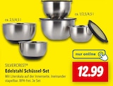 Edelstahl Schüssel-Set im Angebot bei Lidl in Erfurt Edelstahl Schüssel-Set Angebote bei Lidl Erfurt für 12,99 €