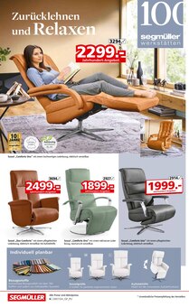Relaxsessel im Segmüller Prospekt "100 Jahre Jubiläumsfinale bei Segmüller" mit 40 Seiten (München)