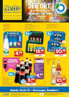 Coca Cola im aktuellen Netto Marken-Discount Prospekt (Schonungen) Coca Cola im Netto Marken-Discount Prospekt "DER ORT, AN DEM DU IMMER AUSGEZEICHNETE PREISE FINDEST." mit 2 Seiten (Schonungen)