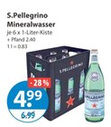 Mineralwasser von S.Pellegrino im aktuellen V-Markt Prospekt für 4,99 €