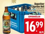 Augustiner Lagerbier Hell Angebot im EDEKA Prospekt Augustiner Lagerbier Hell im EDEKA Prospekt zum Preis von 16,99 €