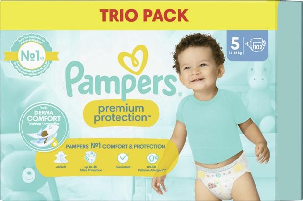 Couches Bébé Baby-Dry Taille 5 11-16kg PAMPERS : le paquet de 41 couches à  Prix Carrefour