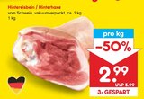 Hintereisbein / Hinterhaxe Angebote bei Netto Marken-Discount Flensburg für 2,99 €