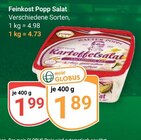 Aktuelle Feinkostlebensmittel Angebote bei GLOBUS in Duisburg Aktuelles Feinkost Popp Salat Angebot bei GLOBUS in Duisburg ab 1,89 €