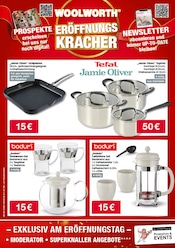 Aktueller Woolworth Prospekt mit Bratpfanne, "NEUERÖFFNUNG IN BRÜHL", Seite 4