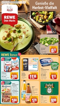 REWE Prospekt der Woche "Dein Markt" Seite 1, 20.10.2025 bis 25.10.2025 für Merenberg Aktueller REWE Prospekt "Dein Markt" Seite 1 von 31 Seiten für Merenberg