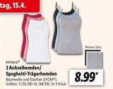 3 Achselhemden/ Spaghetti-Trägerhemden Angebote von esmara bei Lidl Kempten für 8,99 €