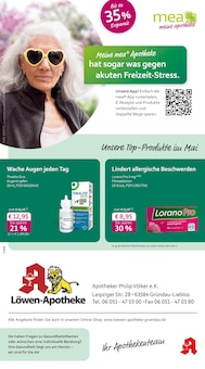 mea - meine apotheke Prospekt der KW 20 "Unsere Mai-Angebote" Aktueller mea - meine apotheke Prospekt "Unsere Mai-Angebote" Seite 1 von 4 Seiten