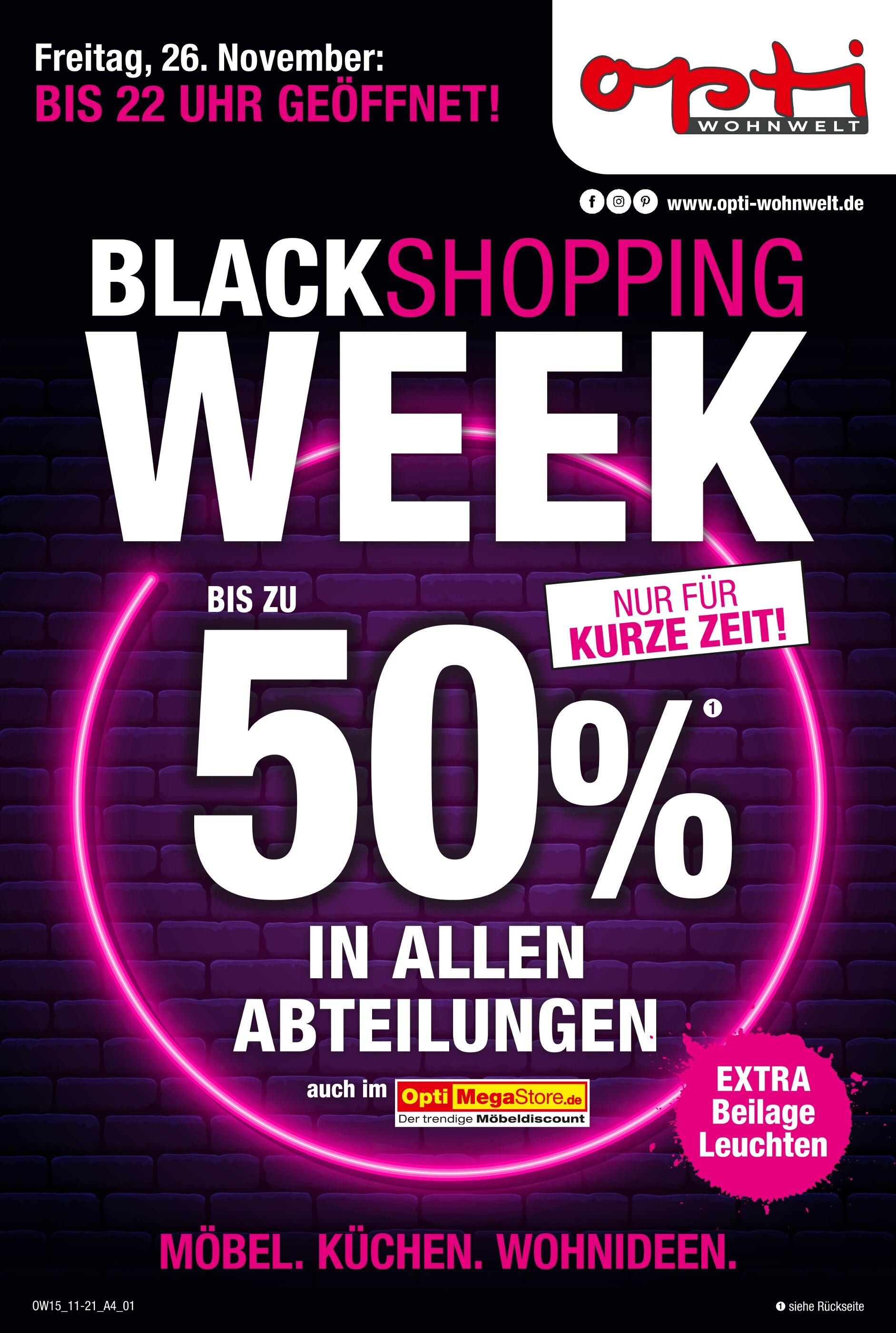 Opti-Wohnwelt Prospekt für Lingen mit 20 Seiten Opti-Wohnwelt Prospekt für Lingen: "BLACK SHOPPING WEEK", 20 Seiten, 19.11.2021 - 04.12.2021