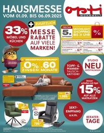 Opti-Wohnwelt Prospekt für Rockenberg mit 4 Seiten Opti-Wohnwelt Prospekt für Rockenberg: "Hausmesse", 4 Seiten, 28.08.2025 - 06.09.2025