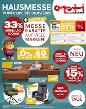 Aktueller Opti-Wohnwelt Möbel & Einrichtung Prospekt in Usingen und Umgebung, "Hausmesse" mit 4 Seiten, 28.08.2025 - 06.09.2025