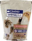Croquettes pour chat adulte stérilisé sans céréales ajoutées Saumon animaplus - CASINO dans le catalogue Géant Casino