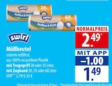 Müllbeutel mit Tragegriff 20 oder 35 Liter im Angebot bei famila Nordost in Norderstedt Müllbeutel mit Tragegriff 20 oder 35 Liter Angebote von Swirl bei famila Nordost Norderstedt für 1,49 €