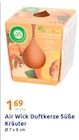 Air Wick Duftkerze Süße Kräuter im Angebot bei Action in Paderborn Air Wick Duftkerze Süße Kräuter Angebote von Air Wick bei Action Paderborn für 1,69 €