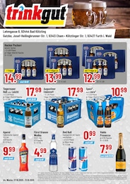 Trinkgut Prospekt "Aktuelle Angebote", 4 Seiten, 27.10.2025 - 27.10.2025 Aktueller Trinkgut Prospekt, "Aktuelle Angebote", mit Angeboten der Woche, gültig von 27.10.2025 bis 27.10.2025