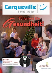 Aktueller Sanitäts- und Gesundheitshaus Carqueville GmbH Prospekt mit Massagegerät, "Schenken Sie Gesundheit!", Seite 1