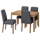 Tisch und 4 Stühle Eichenachbildung/Gunnared mittelgrau von EKEDALEN / BERGMUND im aktuellen IKEA Prospekt