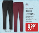 Hose in Lederoptik von UP2FASHION für 9,99 € bei ALDI Nord im Angebot Hose in Lederoptik von UP2FASHION im aktuellen ALDI Nord Prospekt