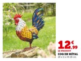 Coq en métal dans le catalogue Super U