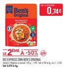 Riz Express 2mn - BEN’S ORIGINAL - Supermarchés Match à Calais Riz Express 2mn - BEN’S ORIGINAL en promo chez Supermarchés Match Calais à 0,74 €