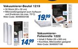 Vakuumierer-Beutel 1219 oder Vakuumierer-Folienrolle 1222 bei expert im Prospekt "" für 14,99 €