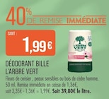 Déodorant Bille - L'Arbre Vert en promo chez Supermarchés Match Amiens à 1,99 €