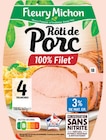 Rôti de porc supérieur conservation sans nitrite - FLEURY MICHON à 1,03 € dans le catalogue Intermarché Hyper