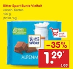 Bunte Vielfalt Angebote von Ritter Sport bei Netto Marken-Discount Rostock für 1,29 €
