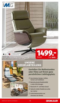 Fernsehsessel im aktuellen Segmüller Prospekt (München) Fernsehsessel im Segmüller Prospekt "TV-MÖBEL SPEZIAL" mit 22 Seiten (München)