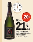 Aop champagne brut blanc de noirs - MONTAUDON en promo chez E.Leclerc Montrouge à 21,52 €