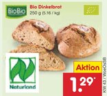 Bio Dinkelbrot im Angebot bei Netto Marken-Discount in Pforzheim Bio Dinkelbrot Angebote von BioBio bei Netto Marken-Discount Pforzheim für 1,29 €
