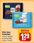 Schokolade im Angebot bei REWE in Aschaffenburg Schokolade Angebote von Ritter Sport bei REWE Aschaffenburg für 1,29 €