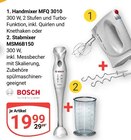 Handmixer MFQ 3010 im Angebot bei GLOBUS in Erlangen Handmixer MFQ 3010 Angebote von BOSCH bei GLOBUS Erlangen für 19,99 €
