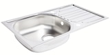 Évier de cuisine à encastrer 1 bac inox satiné en promo chez Screwfix Reims à 29,99 €