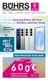 Telekom Partner Bührs Melle Prospekt für Osnabrück: "Die neue Samsung Galaxy S25 Serie jetzt bei uns: Drücken, sprechen, fertig.", 7 Seiten, 01.02.2025 - 03.02.2025