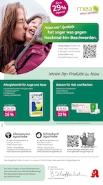 mea - meine apotheke Apotheken Prospekt der aktuellen Woche mit 4 Seiten, gültig von 01.03.2026 bis 31.03.2026, in Steinenbronn und Umgebung Aktueller mea - meine apotheke Apotheken Prospekt in Steinenbronn und Umgebung, "Unsere März-Angebote" mit 4 Seiten, 01.03.2026 - 31.03.2026