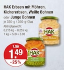 Erbsen mit Möhren von HAK im aktuellen V-Markt Prospekt für 1,49 €