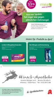 mea - meine apotheke Prospekt der Woche "Unsere April-Angebote" Seite 1, 01.04.2026 bis 30.04.2026 für Altenau Aktueller mea - meine apotheke Prospekt "Unsere April-Angebote" Seite 1 von 4 Seiten für Altenau