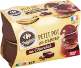 Petits pots de crème à Carrefour Market dans Valderiès