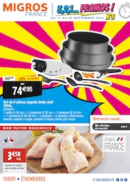 Prospectus Migros France à Coyrière, "3,2,1… PROMOS !", 28 pages, 17/09/2024 - 22/09/2024