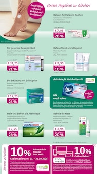 Nasenspray im mea - meine apotheke Prospekt "Unsere Oktober-Angebote" mit 4 Seiten (Reutlingen)