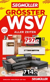 Aktueller Segmüller Prospekt mit Wohnwand, "GRÖSSTER WSV ALLER ZEITEN!", Seite 1